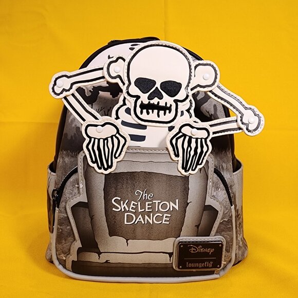 Loungefly Disney The Skeleton Dance Glow in Dark Mini Backpack Silly Symphony - Picture 3 of 15